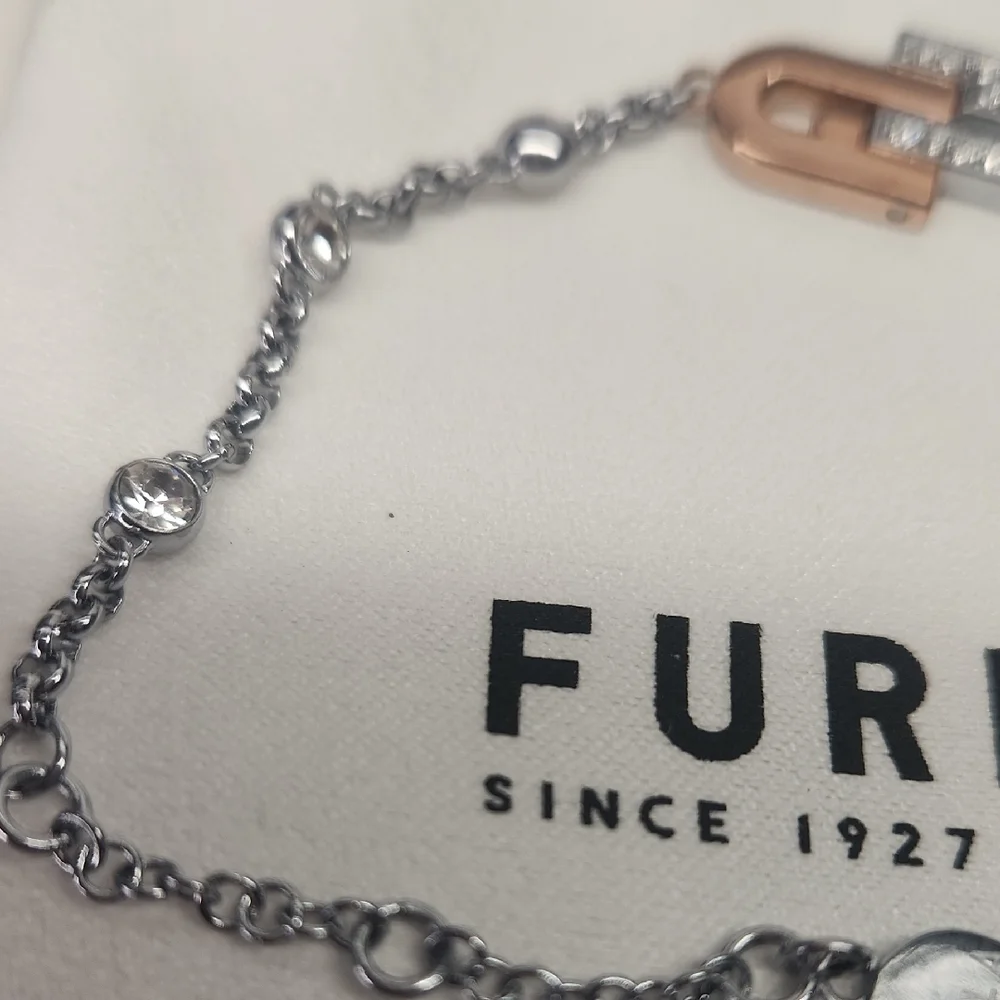 Furla Gold and Silver Minimalist Bracelet with Charms - Picture 4 of 7